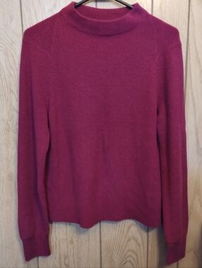 lululemon athletica Women's Heathered Wild Berry Mock Neck Sweater